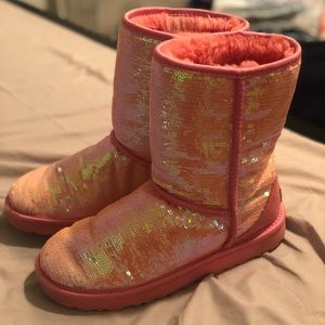 Pink Sequin UGGs